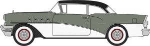 Oxford Diecast 87BC55007 - HO 1955 Buick Century - Assembled -- Carlsbad Black, Windsor Grey, Dov...