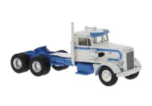 Brekina 85761 - HO 1955 Peterbilt 281 Semi Tractor Only - Assembled -- White, Blue