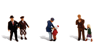 Woodland Scenics 1956 - HO Scenic Accent Figures - Young & Old (3 Pairs)