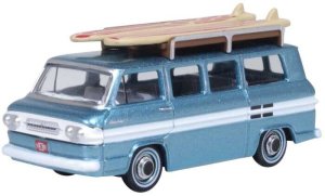 Oxford Diecast 87CG61001 - HO 1961 Chevrolet Corvair Greenbrier Passenger Van - Assembled -- Tamp...