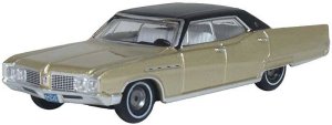 Oxford Diecast 87BE68001 - HO Scale 1968 Buick Electra 225 - Assembled -- Ivory Gold Mist, Black