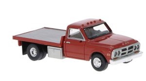 Brekina 19670 - HO 1981 GMC Sierra Grande Flatbed Truck - Assembled -- Red