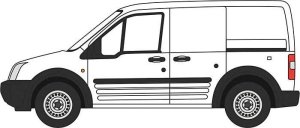 Oxford Diecast NFTC5005 - N Scale 2002 Ford Transit Connect - Assembled -- White