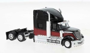 Brekina 85829 - HO 2010 International Lonestar Sleeper-Cab Semi Tractor - Assembled -  Black, Red