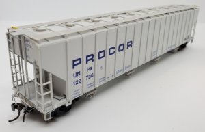 Rapido 157002 - HO 5820 Covered Hopper - Procor/UNPX (Blue Solid) #122686 - FINAL SALE