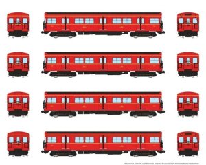 Rapido 206501 - HO TTC G-Class Subway - DC/DCC/Sound - A-B-B-A Train #5016+5217+5216+5017 (2 Marr...