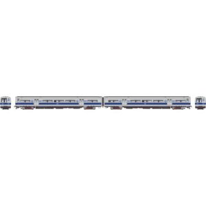 Rapido 207558 - HO Budd M3A set (DC/DCC/Sound): MNCR - Blue Stripe w/ Headlight: #8130 + 8131