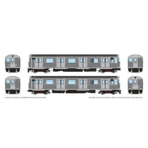 Rapido 209513 - HO R32 "Brightliner" Subway 2-Car Set (DC/DCC/Sound): MTA: A Wash Hts/8th Ave