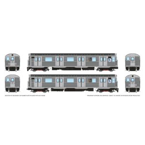 Rapido 209015 - HO R32 "Brightliner" Subway 2-Car Set (DC/Silent): MTA: F Queens Blvd/6th Ave/Cul...