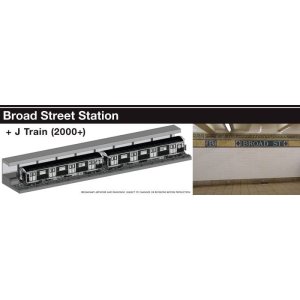 Rapido 209899 - HO Scale NYC Subway Lighted Display Set: Broad Street Station + J Train (2000+)