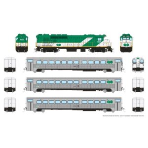 Rapido Trains 226504 - HO GO Transit Set (DC/DCC/Sound): Early Green Set #2 (Loco: 9806 Cab: 9855...