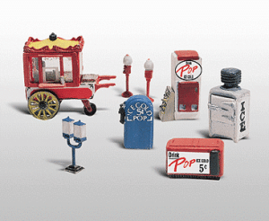 Woodland Scenics 230 - HO Assorted Vending Machines - Unpainted Metal Kit