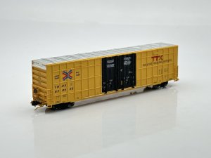 Aurora Miniatures 602067 - N Greenbrier 7550cf 60' Plate F Boxcar - TBOX 638500 (Normal Markings)