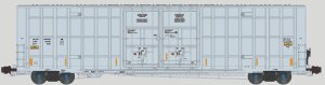 Aurora Miniatures 602102 - N Greenbrier 7550cf 60' Plate F Boxcar - DATA ONLY - Grey
