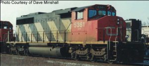 Bowser 25402 - HO GMD SD40-2W - DCC & Sound - CN (Non Dynamic Sergeant Stripes) #5361