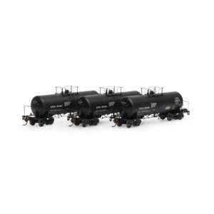 Athearn G25649 HO 13,600 Gallon Acid Tank Car Chevron 3pk