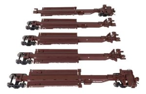 Walthers Mainline 5265 - HO Scale 263' Five-Unit All-Purpose 48' Spine Car - Ready to Run -- Conr...