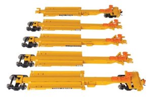 Walthers Mainline 5267 - HO Scale 263' Five-Unit All-Purpose 48' Spine Car - Ready to Run -- TTX ...