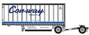 Trainworx 4289106 - N Scale 28' Pup Van Trailer with Converter Dolly - Assembled -- Con-Way Freig...