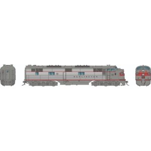 Rapido 29513 - HO EMD E7A (DC/DCC/Sound): Chicago, Burlington & Quincy - Silver Scheme: #9928A