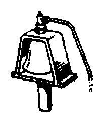 Cal Scale 322 HO - Bells for Diesel Locos (Brass Castings) - Hood/Switcher Unit Style in Bracket