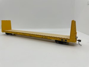 Rapido 147007-3 - HO 66ft Bulkhead Flatcar - Ontario Northland (Yellow Scheme) #10539