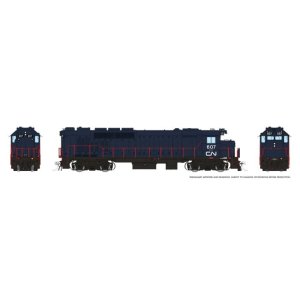 Rapido 34502 - HO GP40TC (DC/DCC/Sound): CN Rail - Blue Scheme: #607