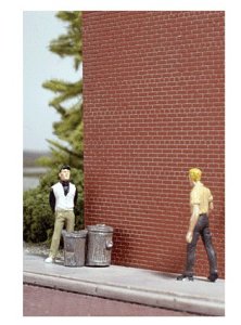 Walthers Cornerstone 3522 - HO Brick Sheets - Light Red 4pk