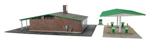 Walthers Cornerstone 3542 - HO Modernized Gas Station - Kit