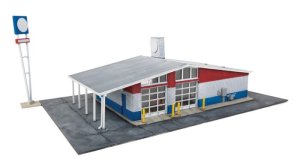 Walthers Cornerstone 3543 - HO Drive-in Oil Change - Repurposed Gas Station - Kit