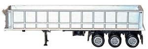Herpa Models 5340 - HO 36' Tri-Axle Dump Trailer - Assembled -- White