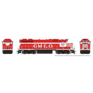 Rapido 38058 - HO EMD GP38 (DC/Silent): GM&O - Red & White Stripe: #713