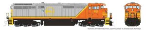 Rapido 24525 - HO Dash 8-40CM - DCC & Sound - Quebec, North Shore & Labrador #403 (gray, orange)