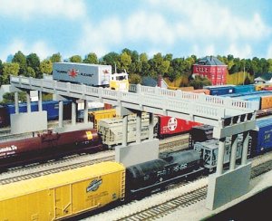 Rix Products 103 - HO Vintage 150Ft Highway Overpass Kit - with 4 Piers