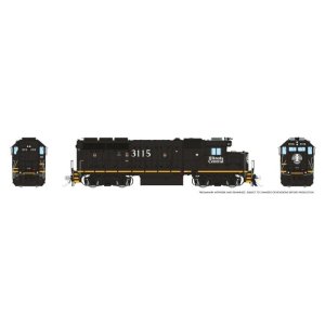 Rapido 40553 - HO EMD GP40R (DC/DCC/Sound): Illinois Central - Black Scheme: #3115