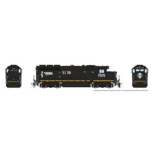 Rapido 40554 - HO EMD GP40R (DC/DCC/Sound): Illinois Central - Black Scheme: #3138