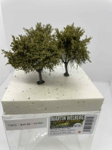 Martin Welberg Scenic Studios TSKG - Fine Scale Tree - Small - Khaki Green - 6cm-8cm