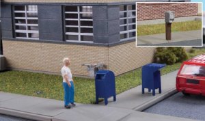 Walthers SceneMaster 4184 - HO Roadside Mail Boxes & City Mailboxes - Kit