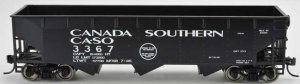 Bowser 42291 HO - RTR 70 Ton Offset Hopper - Canada Southern #3341