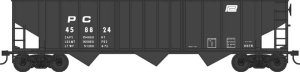 Bowser 42941 - HO 70 Ton 13 Panel 3-Bay Hopper Car - Penn Central (H37B) #458824