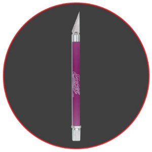 Excel Hobby 19018 -K18 Grip-On Non-Roll Soft Handle Knife-Crarded w/Safety Cap & (5) #20011 Blade...