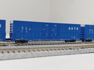 Aurora Miniatures 602044 - N Scale Greenbrier 7550cf 60' Plate F Boxcar - LRS - #141008