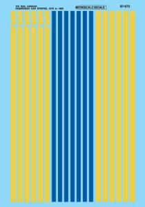 Microscale 87673 - HO Via Rail Passenger Car Stripes (1978-02) use with 87-672 - Decal