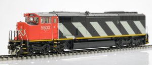 Aurora Miniatures Inc 110507 HO - GMD SD50AF Diesel - DCC/Sound - Canadian National - (Stripes) -...
