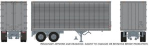 Rapido 1146994 - HO 26' Can-Car Trailer w/side door: Silver, Unlettered