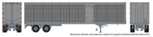Rapido 1146999 - HO 45' Trailmobile Dry Van Trailer w/side door: Silver Unlettered