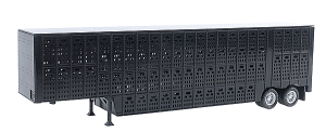 Herpa Models 5355 - HO 48' Livestock Trailer -- Black
