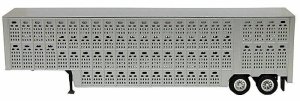 Herpa Models 5354 - HO 48' Livestock Trailer - Assembled -- Silver
