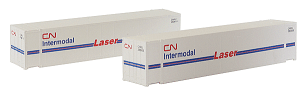 Deluxe Innovations 8071 - N Scale 48' Smooth-Side Container 2-Pack -- CN Laser