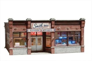 Woodland Scenics 4959 - N Smith Brothers TV & Appliance Store - Built-&-Ready Landmark Structures...